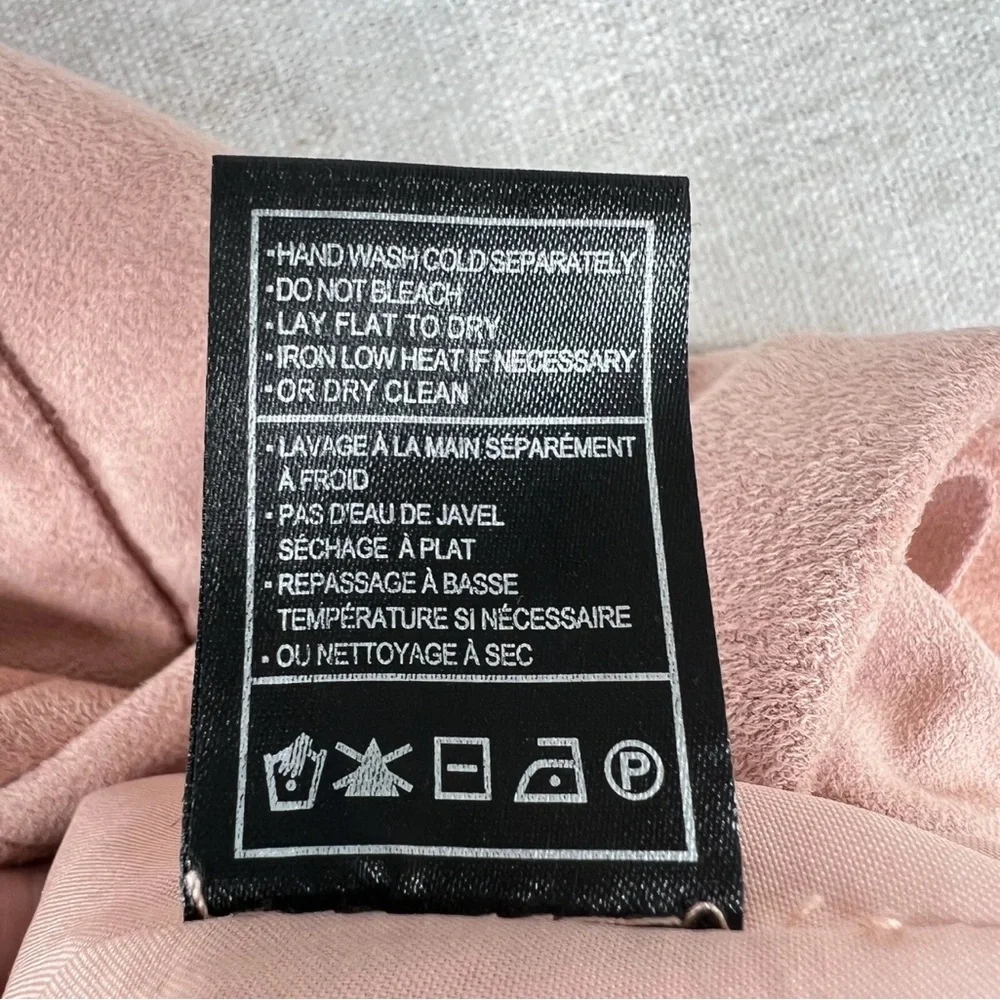 BB Dakota Annette Faux‎ Suede Mini Skirt Womens Size 4 Pink Lemonade Lined